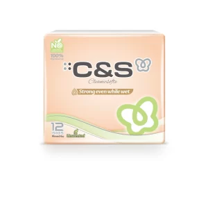 Khăn giấy lau tay bỏ túi C&S - 8 miếng*4 lớp (Túi 12 Gói)