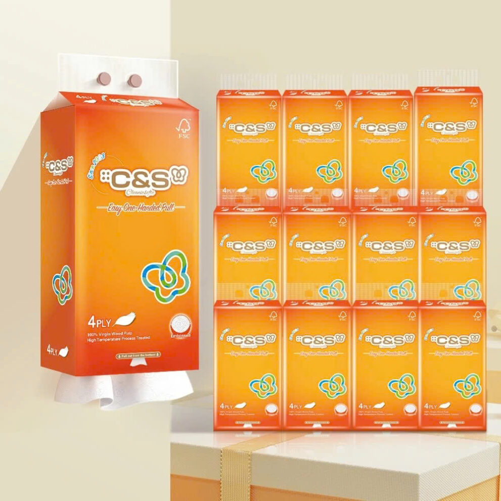 Giấy Rút Treo Tường Đa Năng C&S 1280 tờ (320 rút x 4 lớp) - C&S Việt Nam