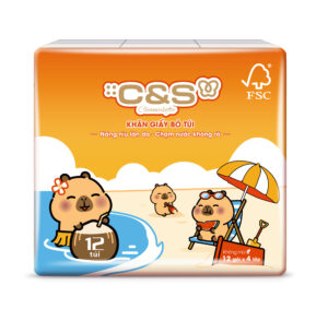 Giấy pocket bỏ túi cao cấp Capybara (Lốc 12 gói x 8 tờ x 4 lớp)