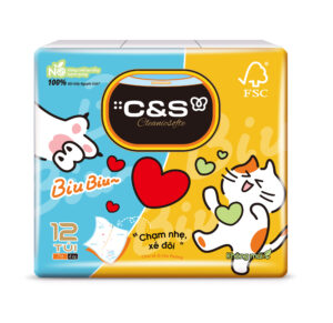 Khăn giấy bỏ túi mini BiuBiu (Lốc 12 gói - 7 tờ x 4 lớp)